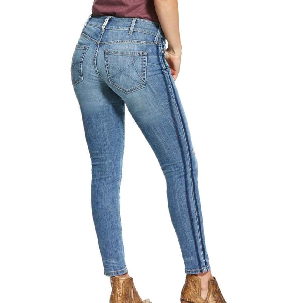 Ariat R.E.A.L. Mid Rise Stretch Ella Double Outseam Skinny Jean Size 27S Western - Picture 16 of 16
